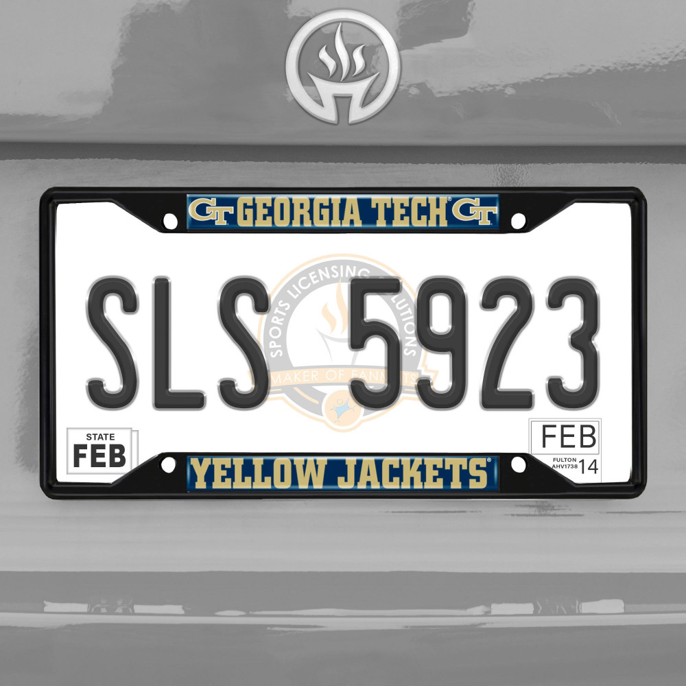 Georgia Tech Yellow Jackets License Plate Frame - Black | Fanmats | 31251