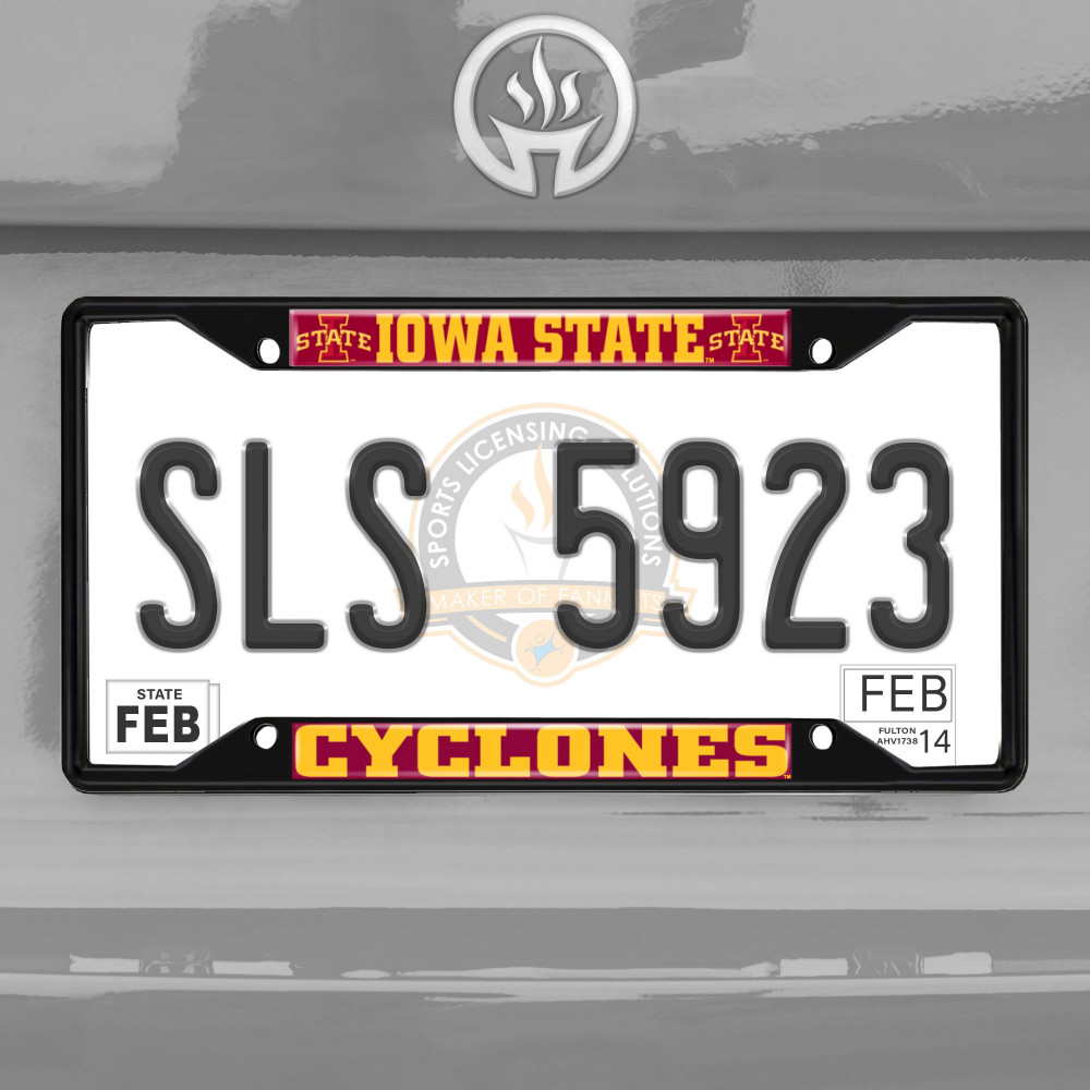 Iowa State Cyclones License Plate Frame - Black | Fanmats | 31255