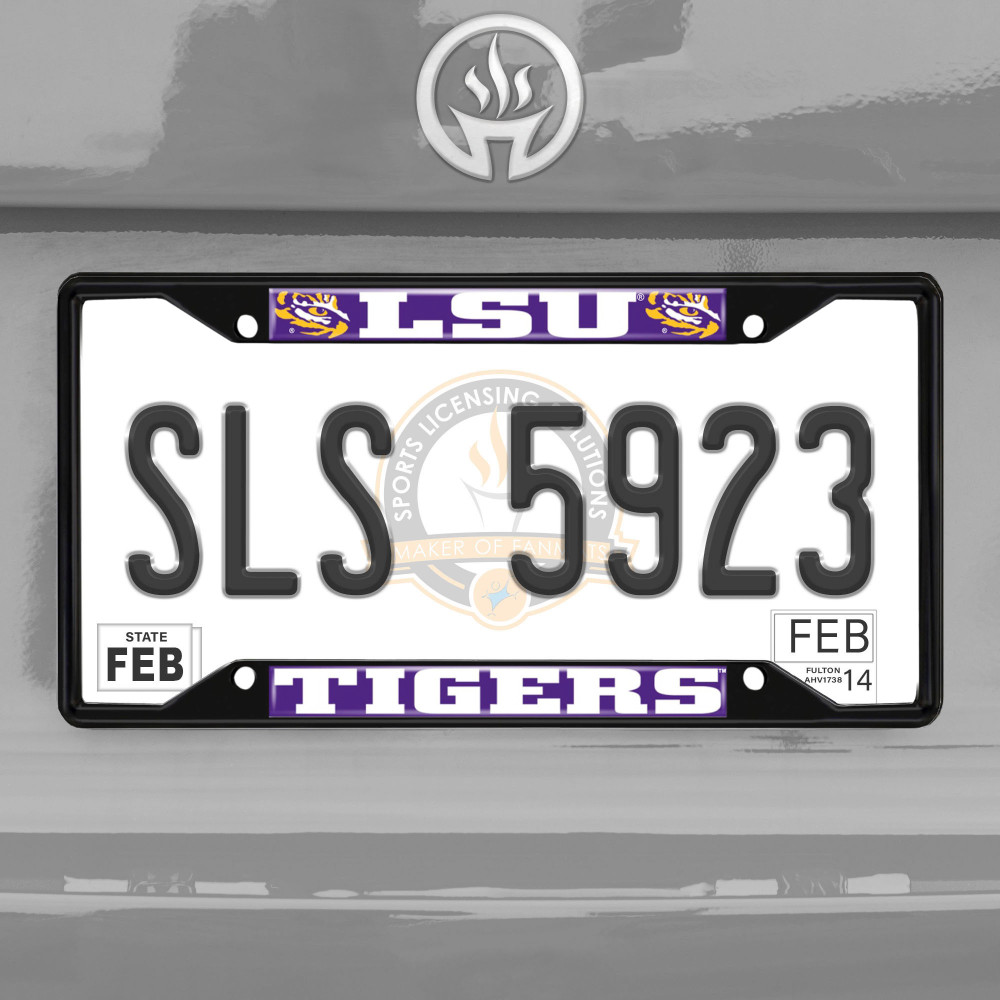 LSU Tigers License Plate Frame - Black | Fanmats | 31261