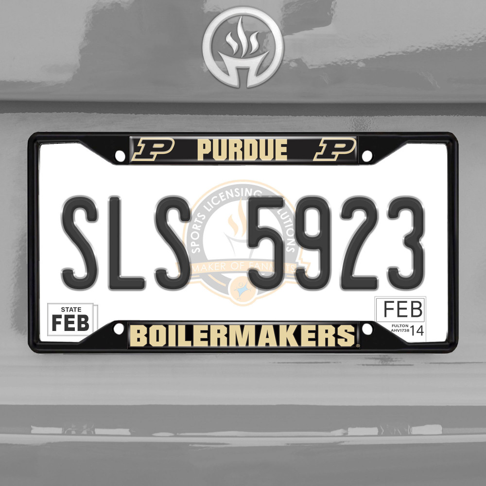 Purdue Boilermakers License Plate Frame - Black | Fanmats | 31279