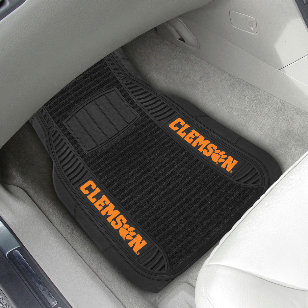 Clemson Tigers 2 Piece Deluxe Car Mat Set | Fanmats | 13828