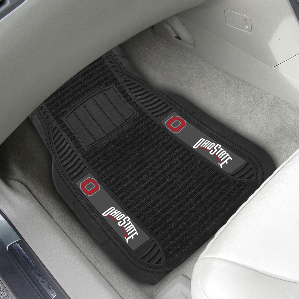 Ohio State Buckeyes 2 Piece Deluxe Car Mat Set | Fanmats | 13496