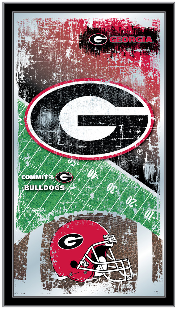 Georgia Bulldogs Football Wall Mirror | Holland Bar Stool Co. | MFtblGA-Un