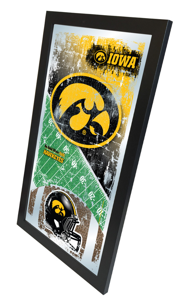 Iowa Hawkeyes Football Wall Mirror | Holland Bar Stool Co. | MFtblIowaUn