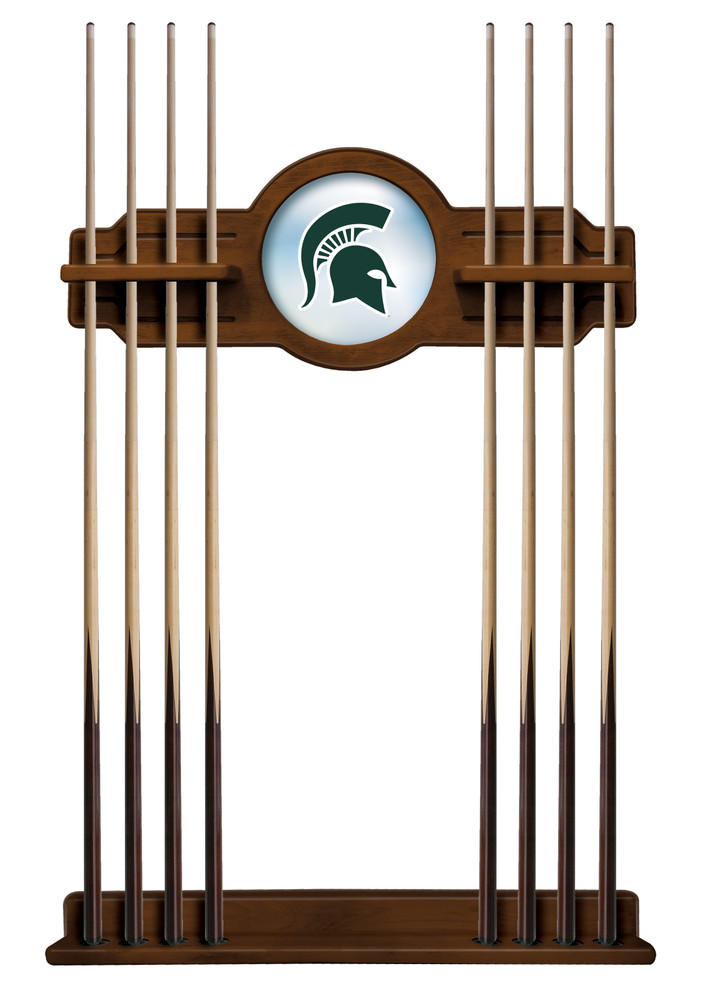 Michigan State Spartans Solid Wood Cue Rack | Holland Bar Stool Co. | CueChrdMichSt