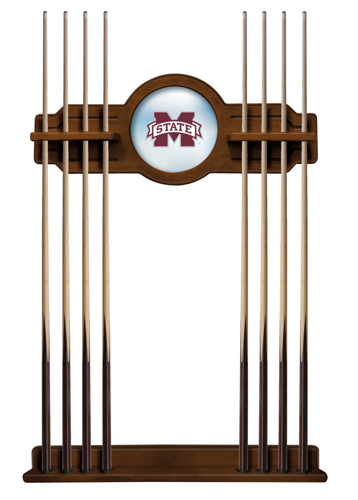 Mississippi State Bulldogs Solid Wood Cue Rack | Holland Bar Stool Co. | CueChrdMssStU