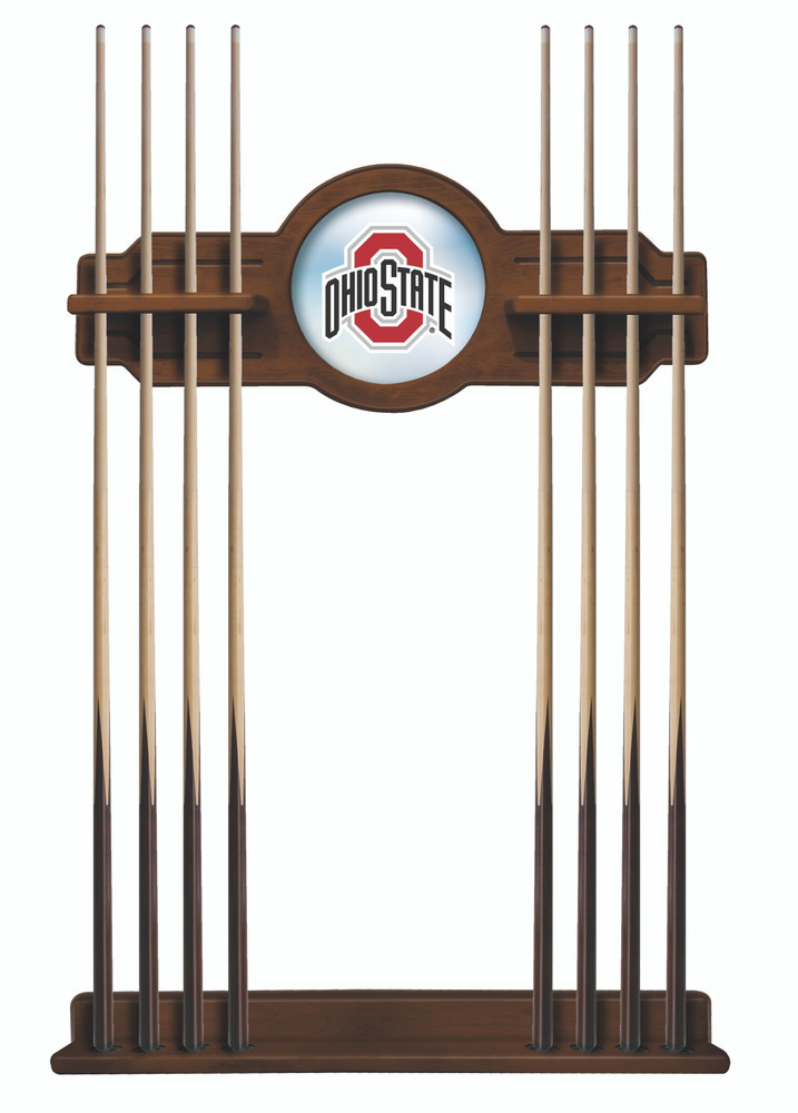 Ohio State Buckeyes Solid Wood Cue Rack | Holland Bar Stool Co. | CueChrdOhioSt