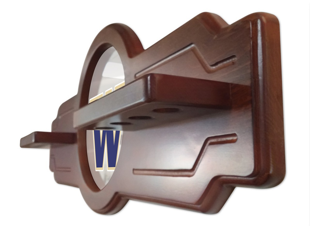 Washington Huskies Solid Wood Cue Rack | Holland Bar Stool Co. | CueChrdWashUn
