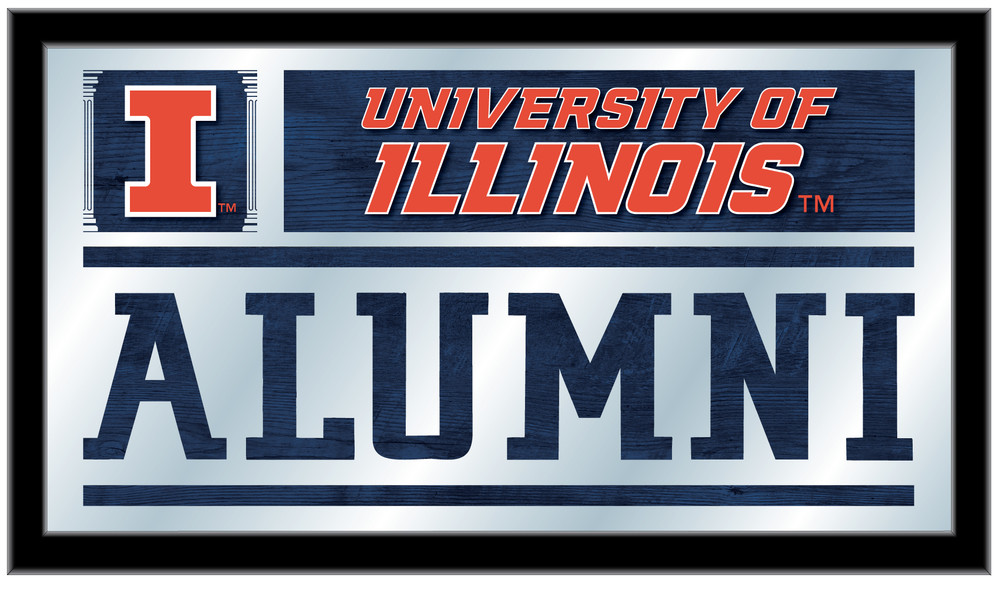 Illinois Fighting Illini Alumni Wall Mirror | Holland Bar Stool Co. | MAlumIlliniU