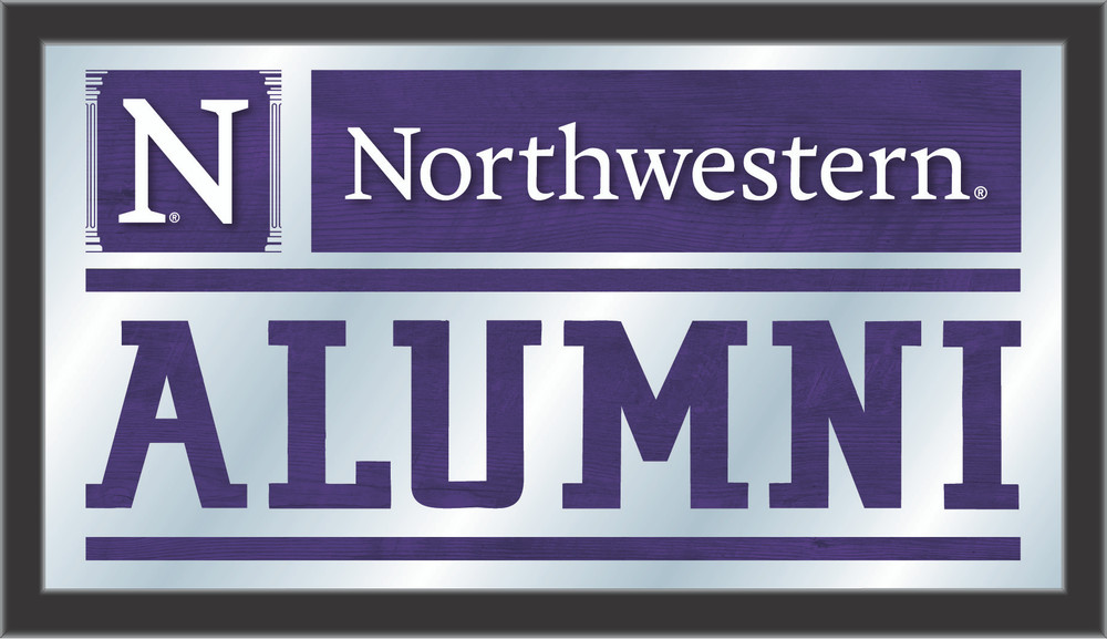 Northwestern Wildcats Alumni Wall Mirror | Holland Bar Stool Co. | MlumNthest