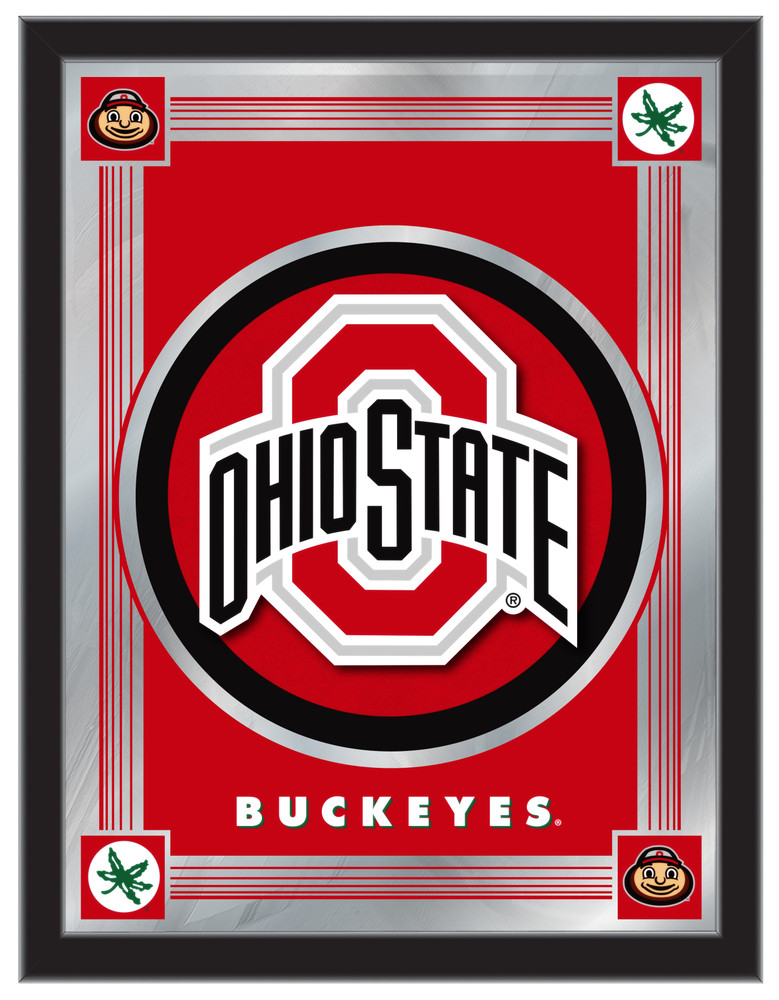 Ohio State Buckeyes Logo Wall Mirror | Holland Bar Stool Co. | MLogoOhioSt