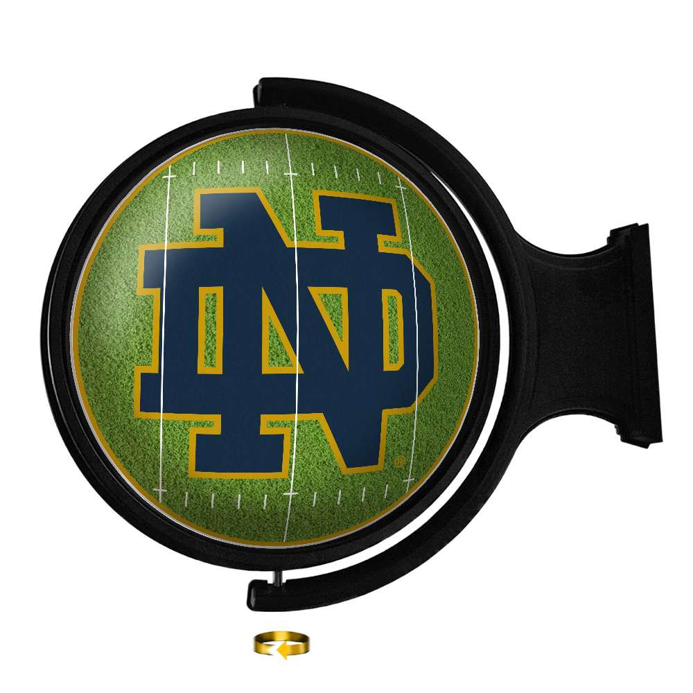 Notre Dame Fighting Irish: On the 50 - Original Round Rotating Lighted Wall Sign | The Fan-Brand | NCNTRD-115-22