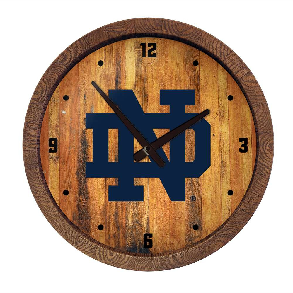 Notre Dame Fighting Irish: "Faux" Barrel Top Clock | The Fan-Brand | NCNTRD-560-01