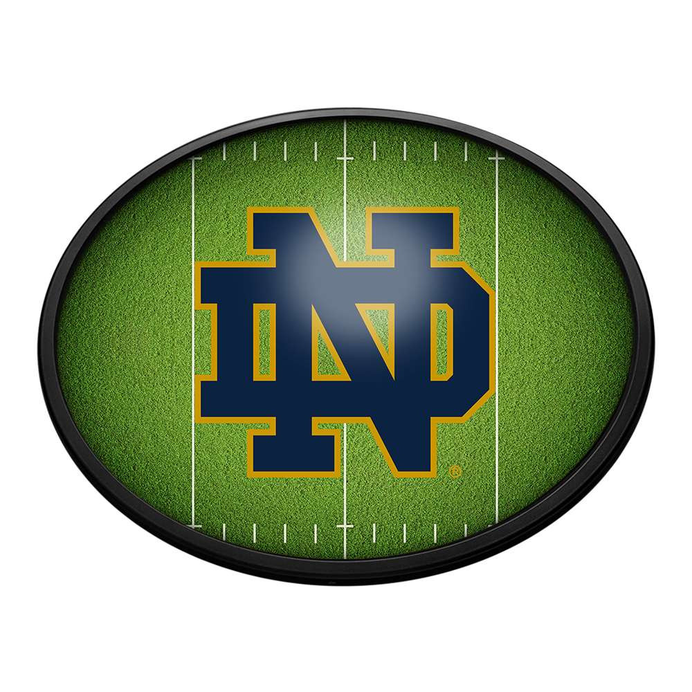 Notre Dame Fighting Irish: On the 50 - Oval Slimline Lighted Wall Sign | The Fan-Brand | NCNTRD-140-22