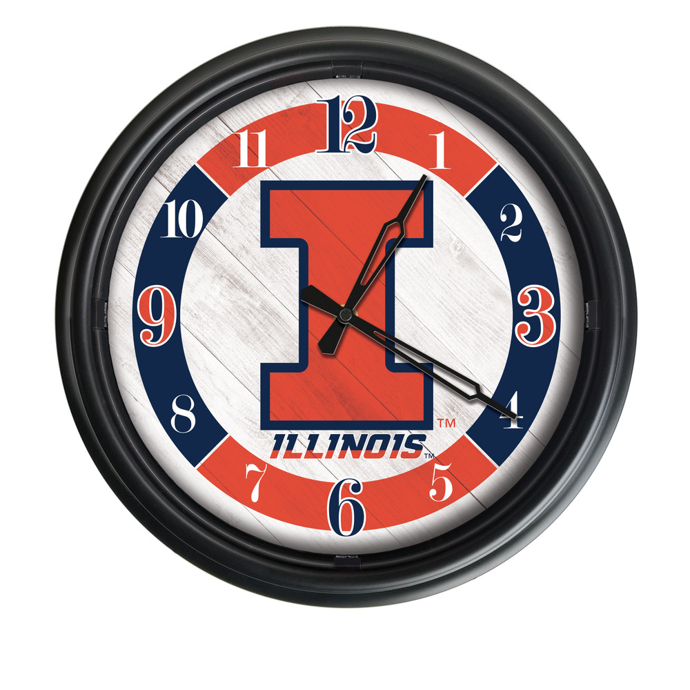 Illinois Fighting Illini Double Neon | Holland Bar Stool Co. | ODClk14BK-08IlliniU