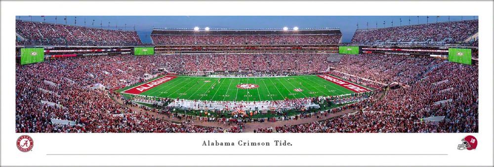 Alabama Crimson Tide Panorama Photo Print- Twilight| Blakeway | UAL10