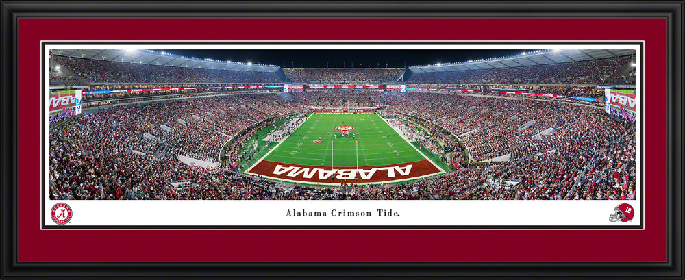 Alabama Crimson Tide Deluxe Matted Frame - Night Game | Blakeway | UAL11D