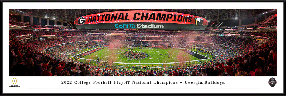 Georgia Bulldogs 2022 National Champions Panoramic Photo Standard Frame | Blakeway | CFPC23UGAF