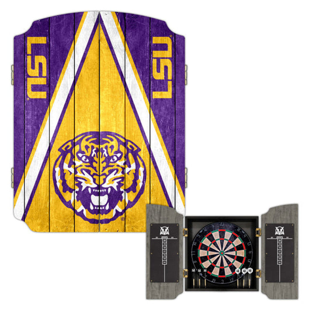 LSU Tigers Dartboard Cabinet| Victory Tailgate | 9535791-2