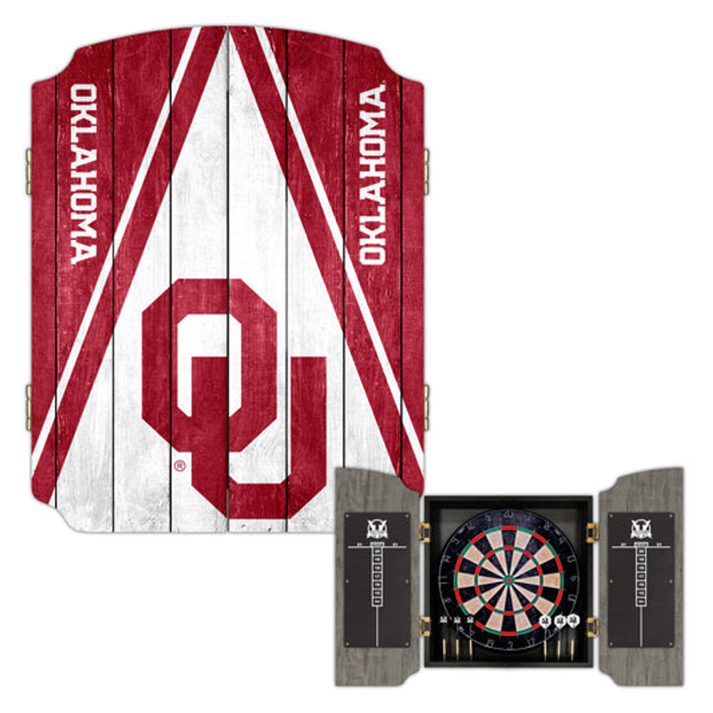 Oklahoma Sooners Dartboard Cabinet| Victory Tailgate | 9535824-2