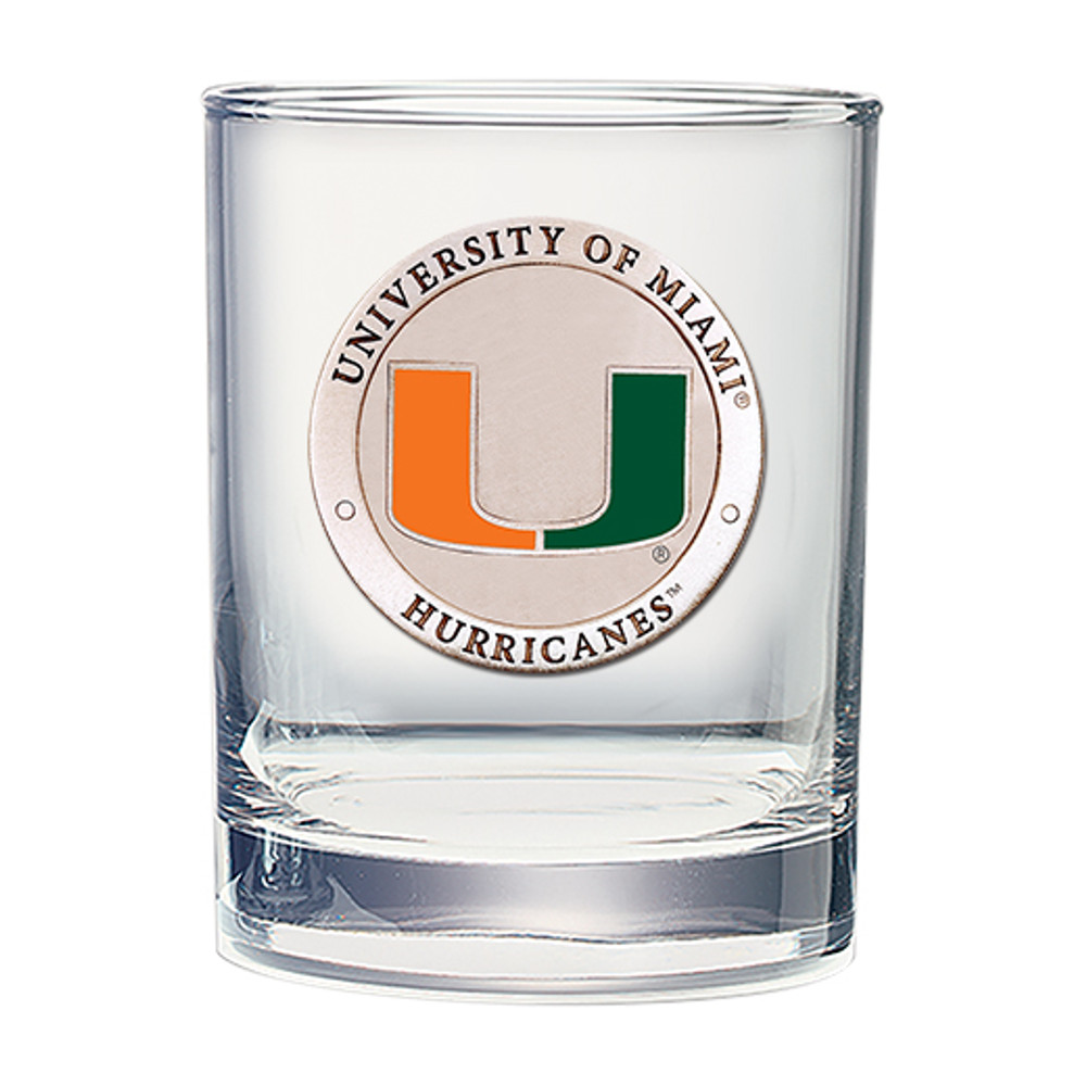 Miami Hurricanes Cocktail Glasses | Heritage Pewter | DOF10185EO