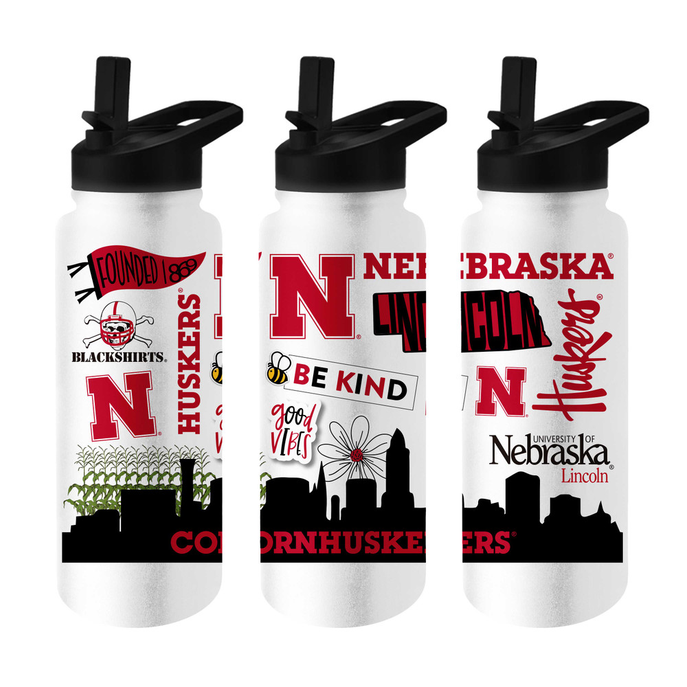 Nebraska Huskers Native Quencher Bottle | Logo Brands | 182-S34QB-63