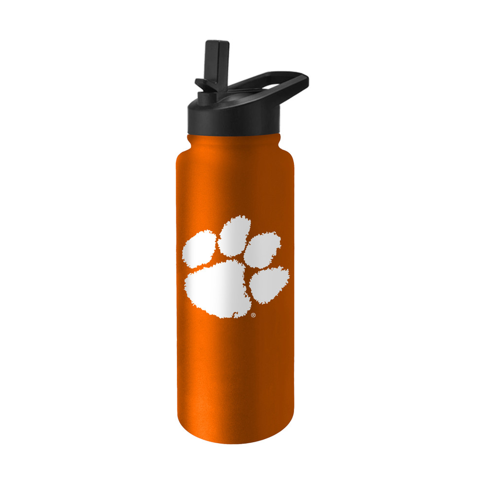 Clemson Tigers Quencher Logo Flip Top Water Bottle| Logo Brands | 123-S34QB-8