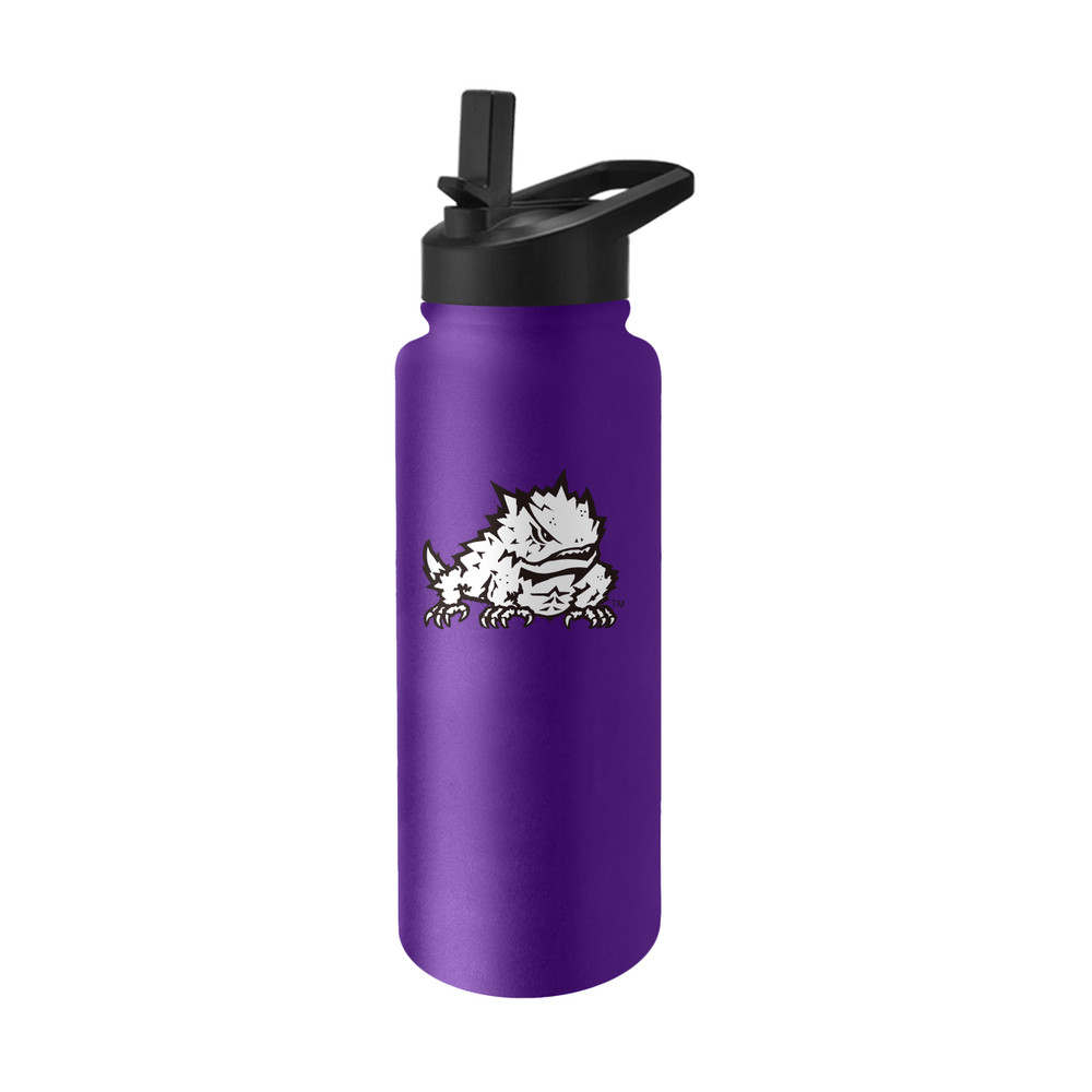 TCU Horned Frogs Quencher Logo Flip Top Water Bottle| Logo Brands | 215-S34QB-8