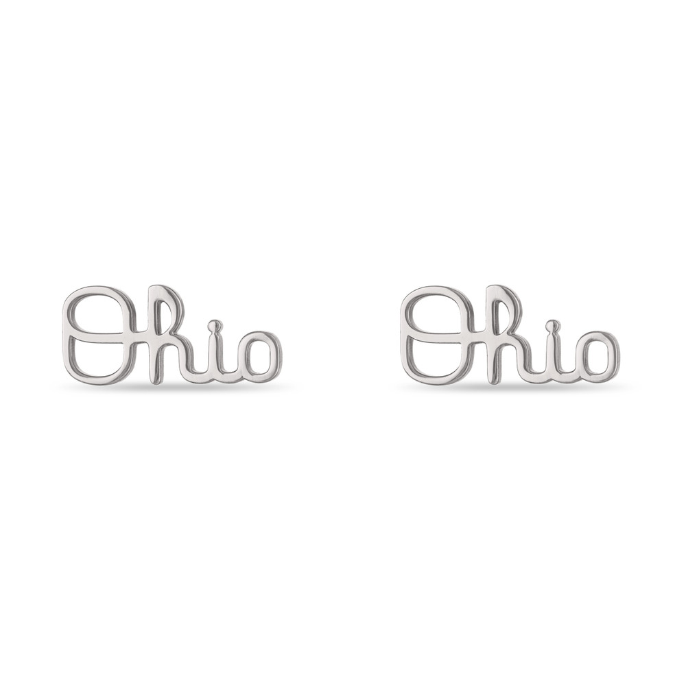 Ohio State Buckeyes Ohio Script Stud Earrings  | Stone Armory | OH-OSU304