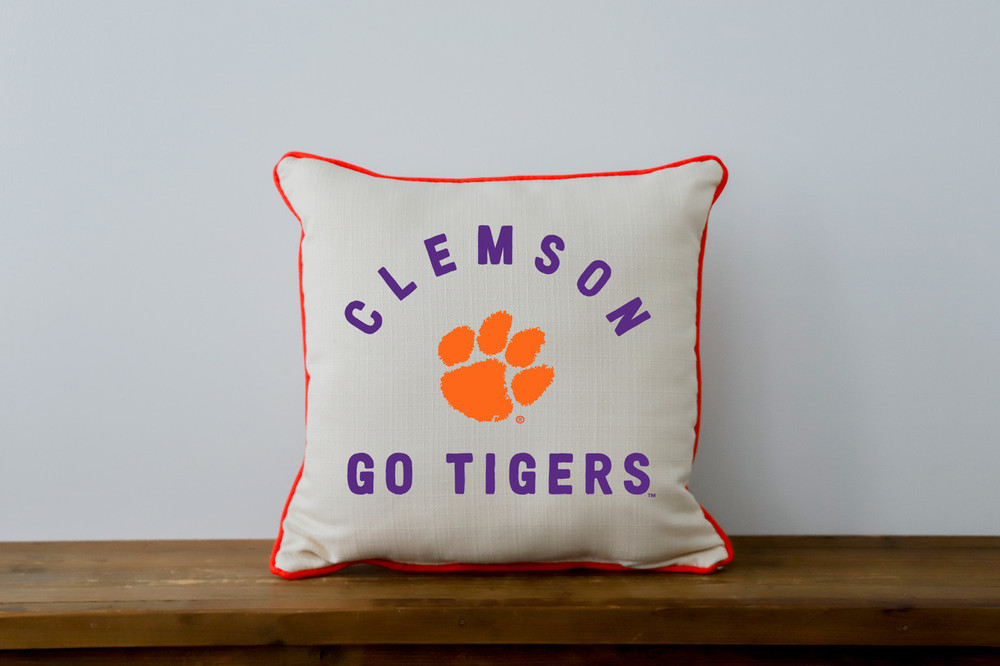 Clemson Tigers Arched Throw Pillow | Little Birdie | CU0018AP