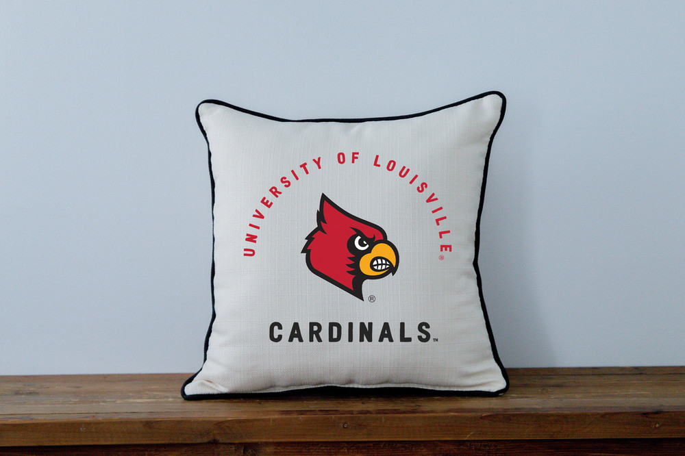 Louisville Cardinals Arched Throw Pillow | Little Birdie | LOU0004AP