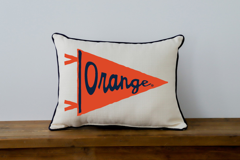 Syracuse Orange Pennant Throw Pillow | Little Birdie | SU0012AP