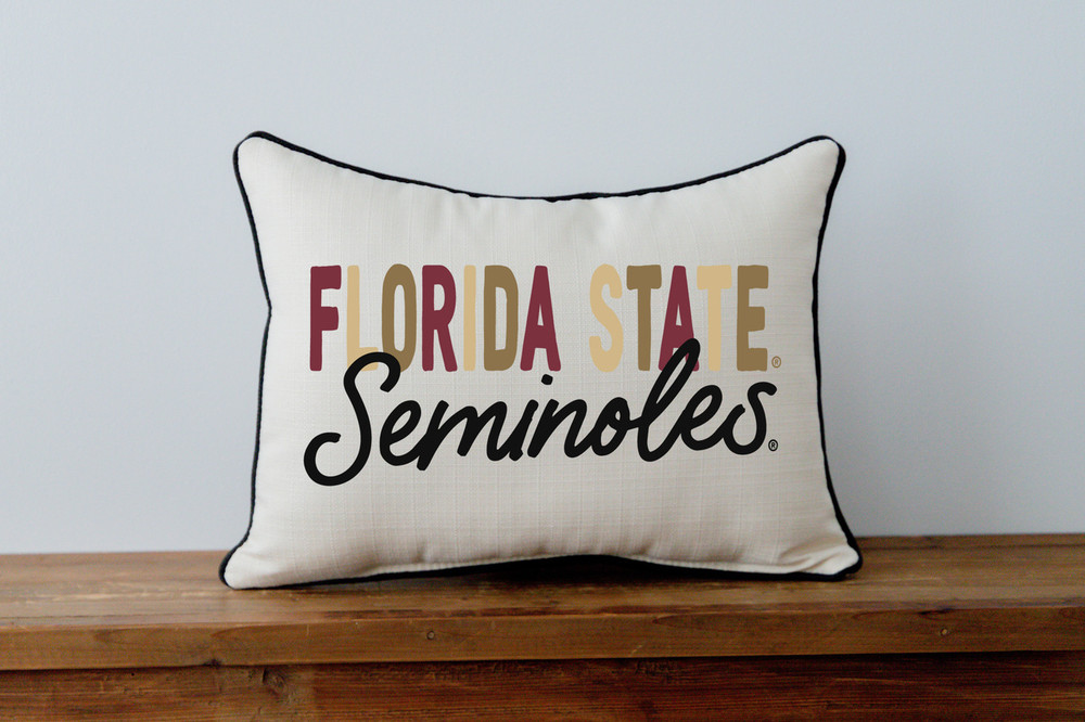 FSU Seminoles Collegiate Tones Throw Pillow | Little Birdie | FSU0009AP