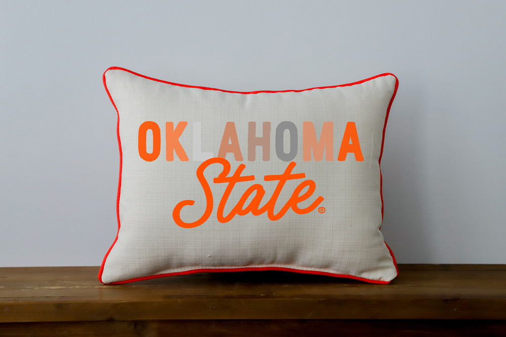Oklahoma State Cowboys Collegiate Tones Throw Pillow | Little Birdie | OSU0014AP