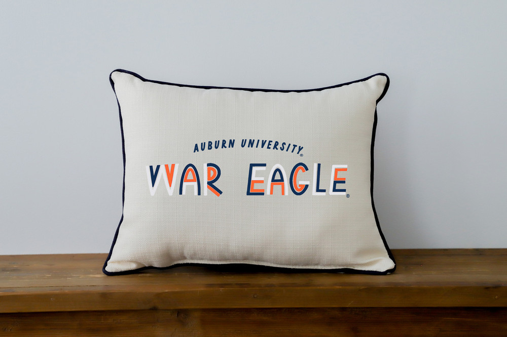 Auburn Tigers Poster Press Throw Pillow | Little Birdie | AU0023AP