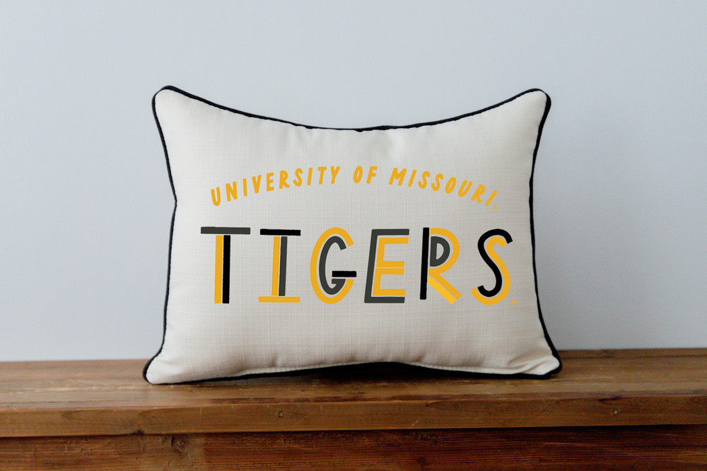 Missouri Tigers Poster Press Throw Pillow