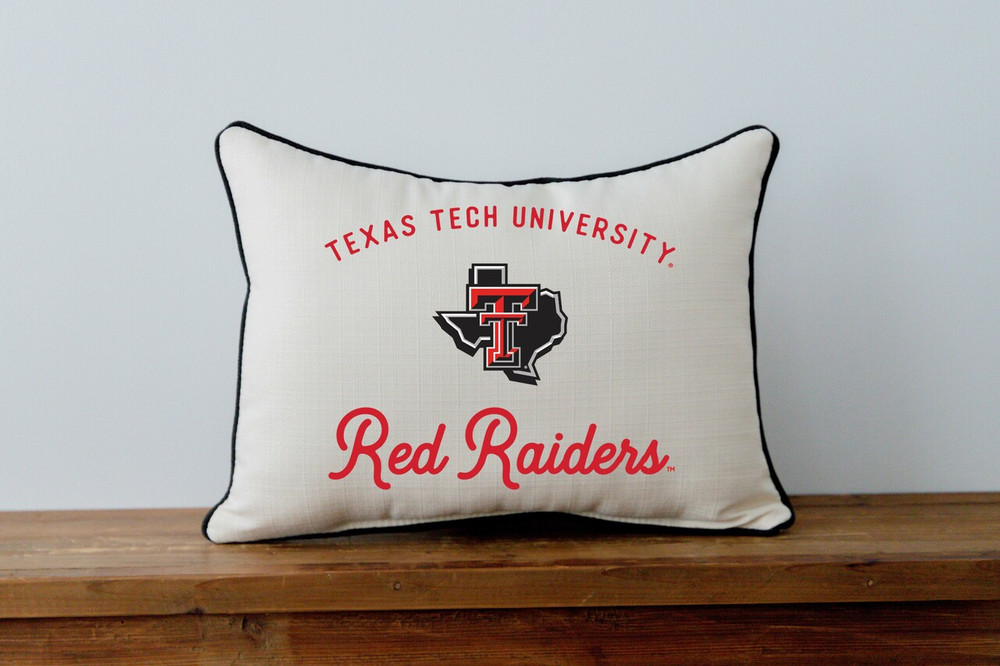 Texas Tech Red Raiders Vintage Throw Pillow | Little Birdie | TECH0003AP