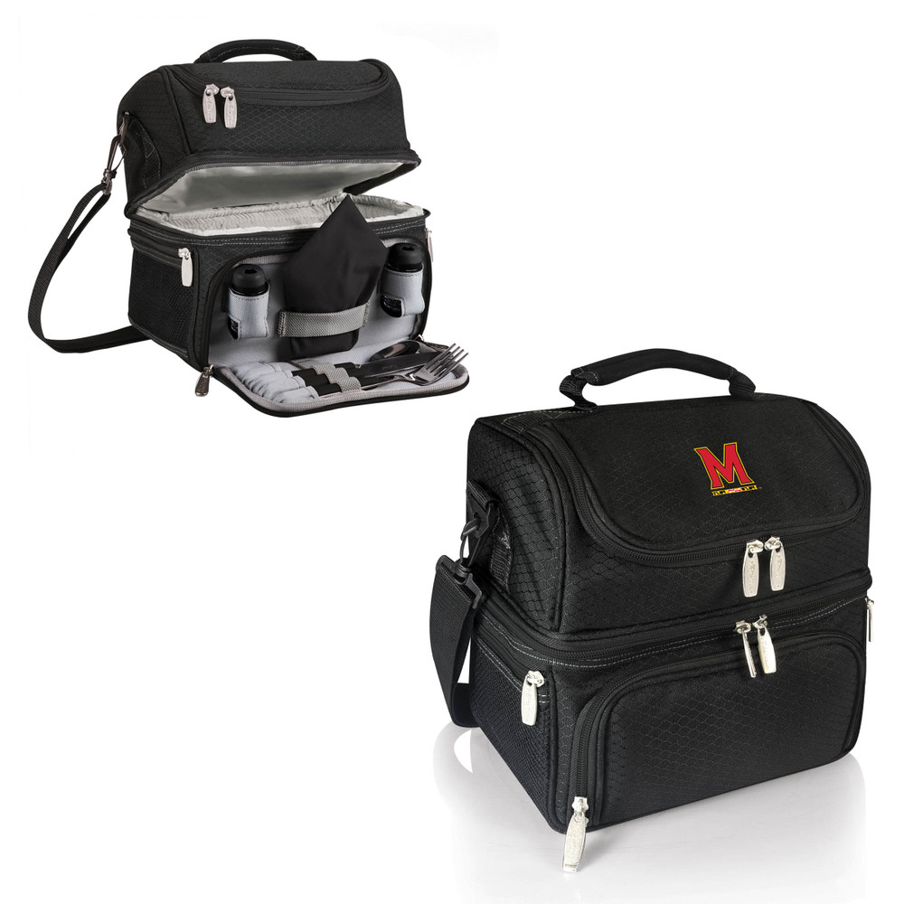 Maryland Terrapins Pranzo Lunch Cooler Bag - Black| Picnic Time | 512-80-175-314-0