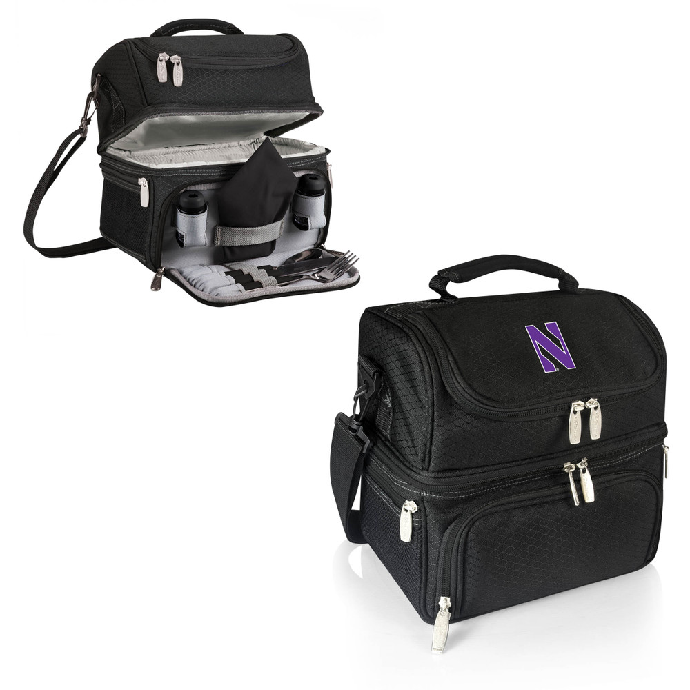 Northwestern Wildcats Pranzo Lunch Cooler Bag - Black| Picnic Time | 512-80-175-434-0