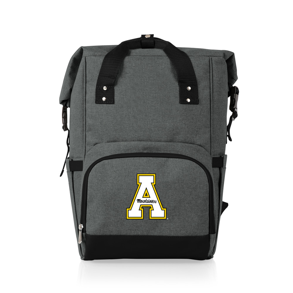 Appalachian State Mountaineers On The Go Roll-Top Cooler Backpack | Picnic Time | 616-00-105-796-0