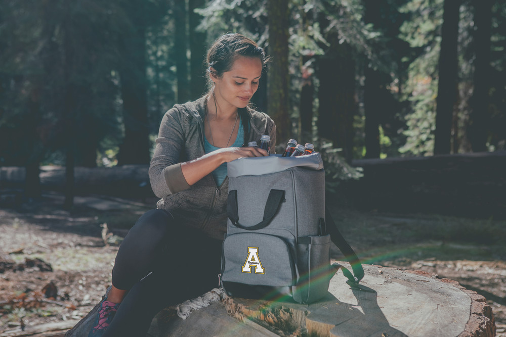 Appalachian State Mountaineers On The Go Roll-Top Cooler Backpack | Picnic Time | 616-00-105-796-0