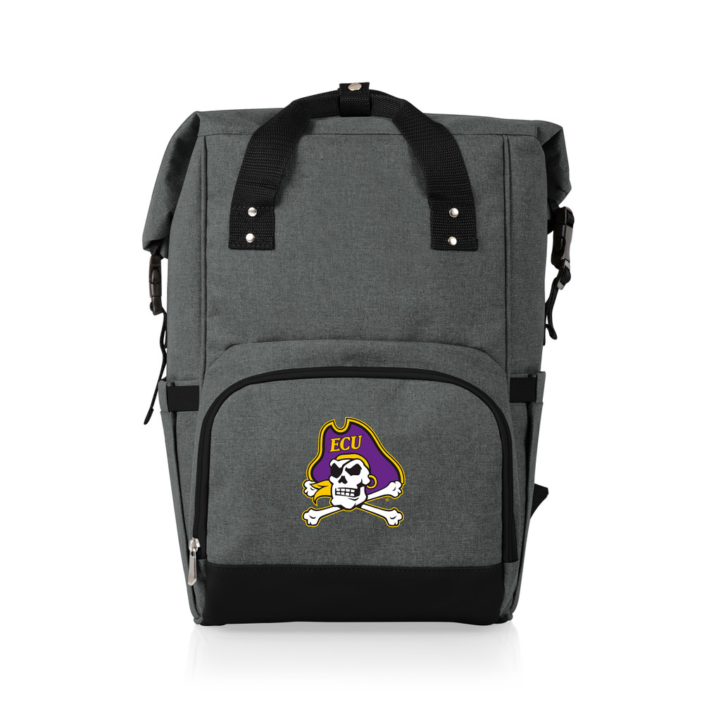 East Carolina Pirates On The Go Roll-Top Cooler Backpack | Picnic Time | 616-00-105-876-0