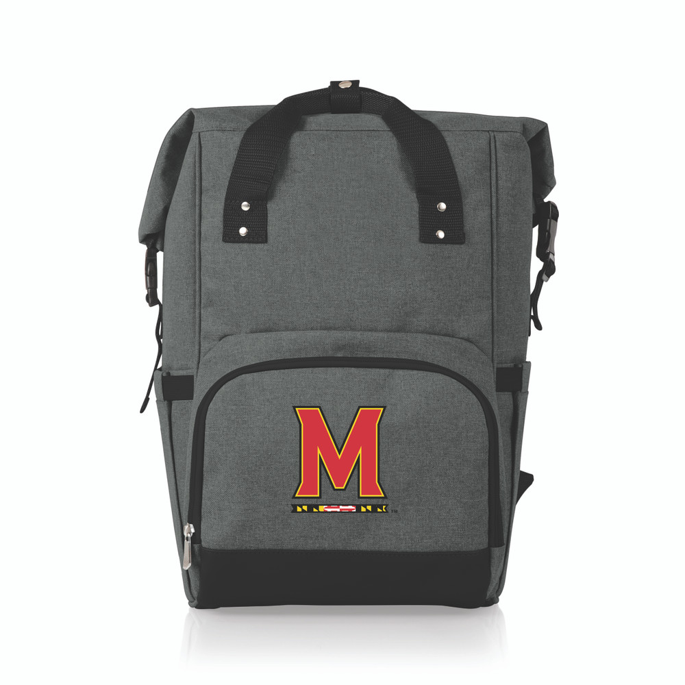 Maryland Terrapins On The Go Roll-Top Cooler Backpack | Picnic Time | 616-00-105-316-0