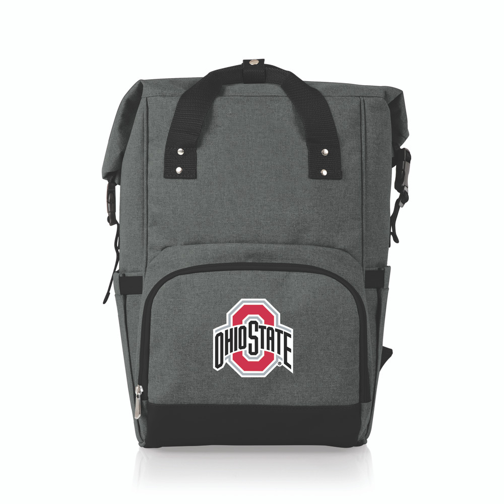 Ohio State Buckeyes On The Go Roll-Top Cooler Backpack | Picnic Time | 616-00-105-446-0