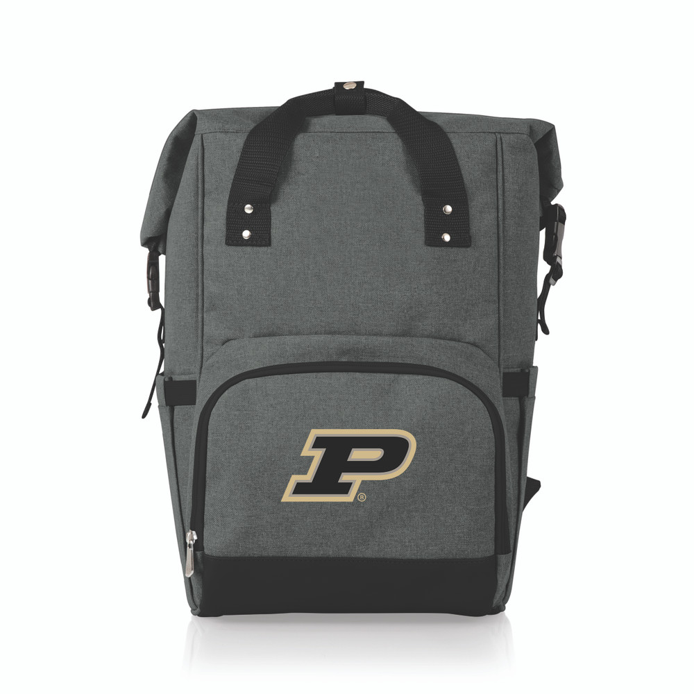 Purdue Boilermakers On The Go Roll-Top Cooler Backpack | Picnic Time | 616-00-105-516-0