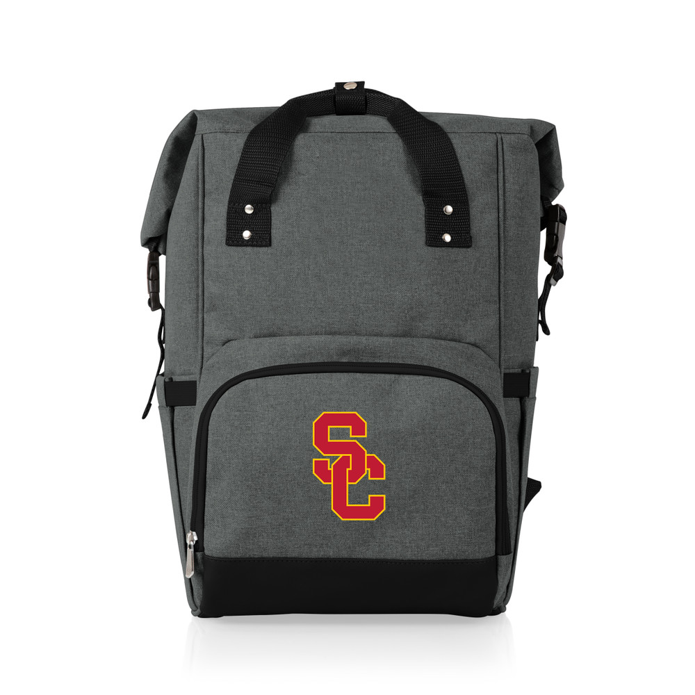 USC Trojans On The Go Roll-Top Cooler Backpack | Picnic Time | 616-00-105-096-0