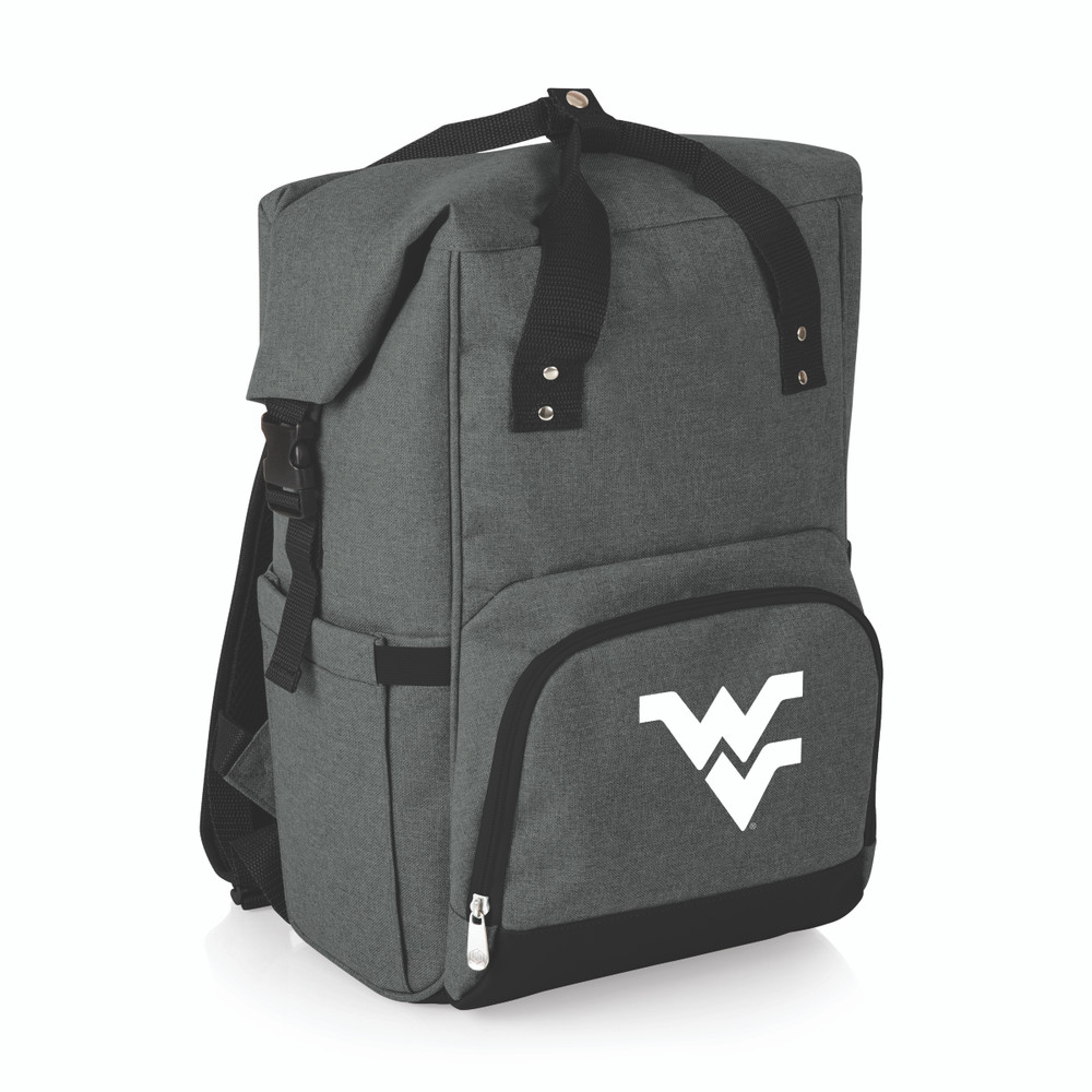 West Virginia Mountaineers On The Go Roll-Top Cooler Backpack | Picnic Time | 616-00-105-836-0