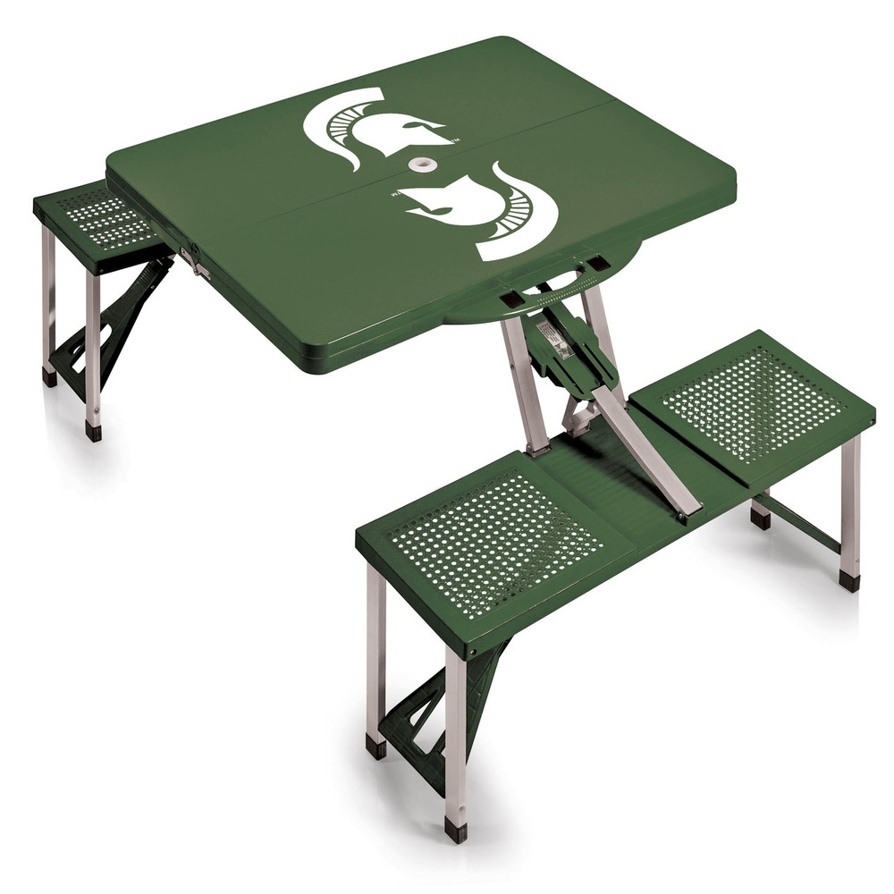 Michigan State Spartans Folding Picnic Table | Picnic Time | 811-00-121-354-0