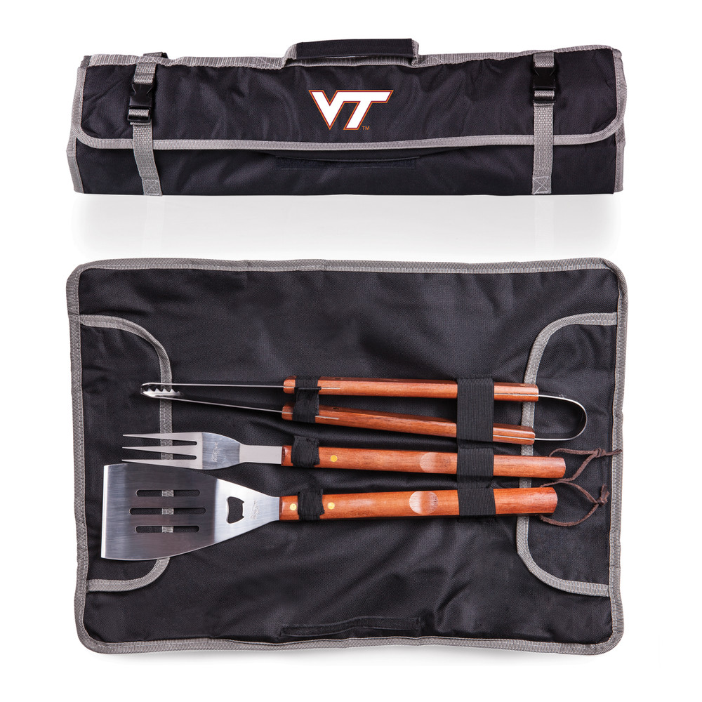 Virginia Tech Hokies 3-Piece BBQ Tote & Grill Set | Picnic Time | 749-03-175-604-0