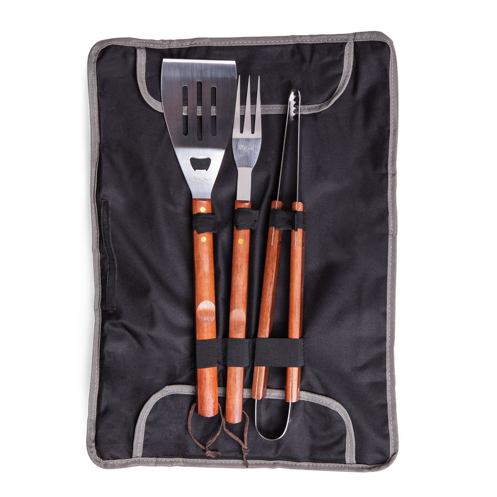 West Virginia Mountaineers 3-Piece BBQ Tote & Grill Set | Picnic Time | 749-03-175-834-0